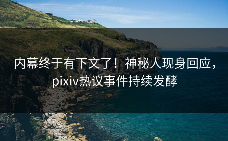 内幕终于有下文了！神秘人现身回应，pixiv热议事件持续发酵