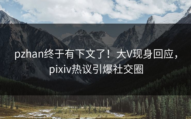 pzhan终于有下文了！大V现身回应，pixiv热议引爆社交圈