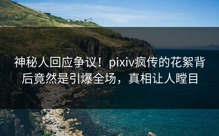 神秘人回应争议！pixiv疯传的花絮背后竟然是引爆全场，真相让人瞠目