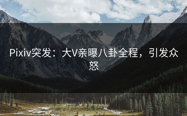 Pixiv突发：大V亲曝八卦全程，引发众怒