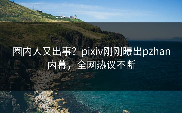 圈内人又出事？pixiv刚刚曝出pzhan内幕，全网热议不断